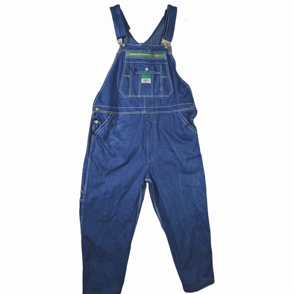 Liberty Denim Overalls Womens 40x30 Blue Cotton Workwear Utility Jeans